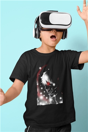 Bleach Baskılı Unisex Siyah Çocuk Tişört - Tshirt