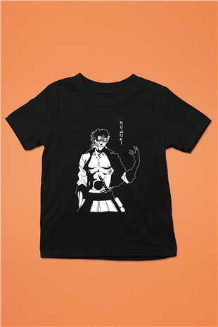 Bleach Baskılı Unisex Siyah Çocuk Tişört - Tshirt