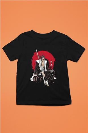 Bleach Baskılı Unisex Siyah Çocuk Tişört - Tshirt