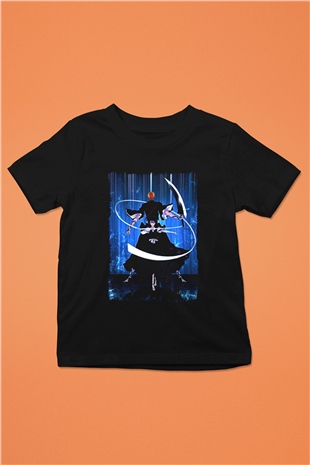 Bleach Baskılı Unisex Siyah Çocuk Tişört - Tshirt