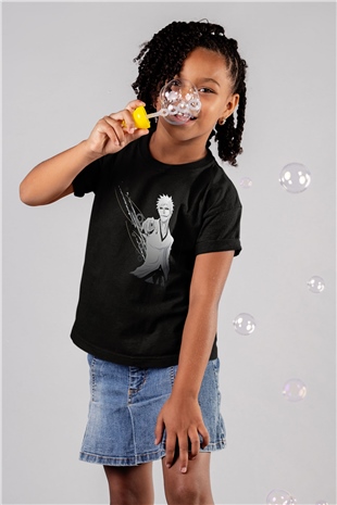 Bleach Baskılı Unisex Siyah Çocuk Tişört - Tshirt