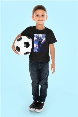 Bleach Baskılı Unisex Siyah Çocuk Tişört - Tshirt