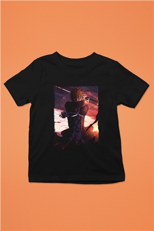 Bleach Baskılı Unisex Siyah Çocuk Tişört - Tshirt