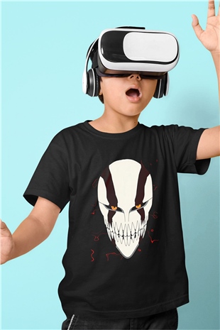 Bleach Baskılı Unisex Siyah Çocuk Tişört - Tshirt