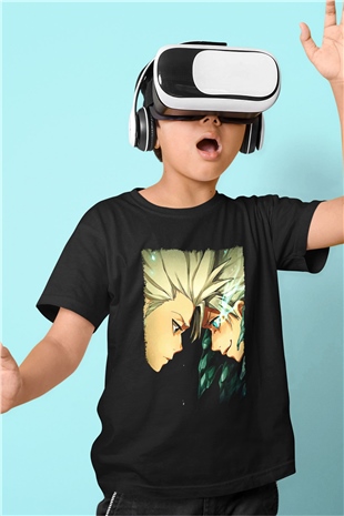 Bleach Baskılı Unisex Siyah Çocuk Tişört - Tshirt