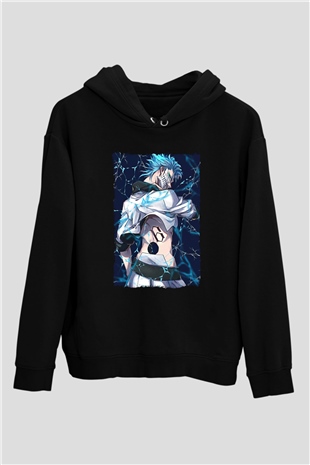 Bleach Baskılı Unisex Siyah Hoodie