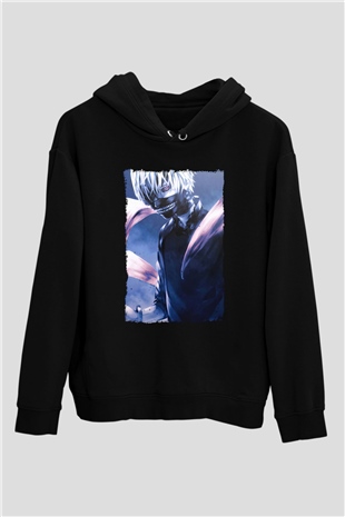 Bleach Baskılı Unisex Siyah Hoodie