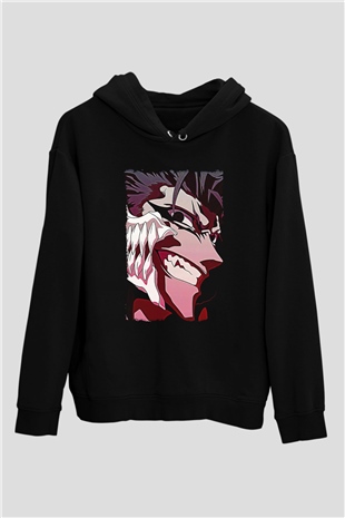 Bleach Baskılı Unisex Siyah Hoodie