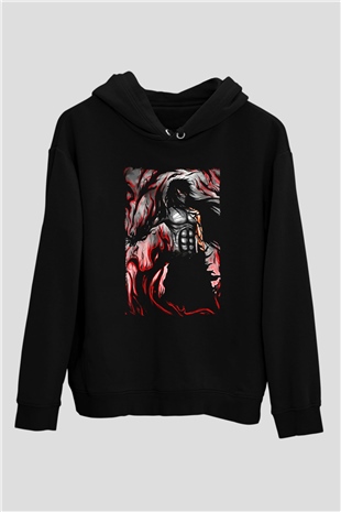 Bleach Baskılı Unisex Siyah Hoodie