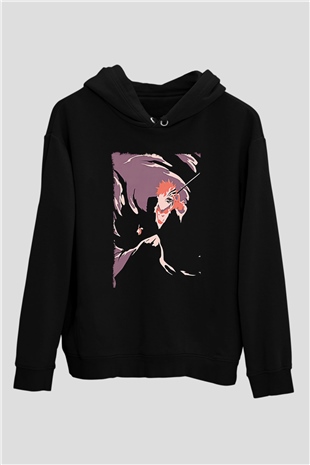 Bleach Baskılı Unisex Siyah Hoodie