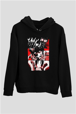 Bleach Baskılı Unisex Siyah Hoodie