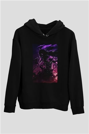 Bleach Baskılı Unisex Siyah Hoodie