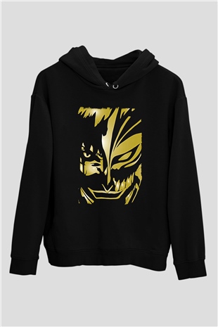 Bleach Baskılı Unisex Siyah Hoodie