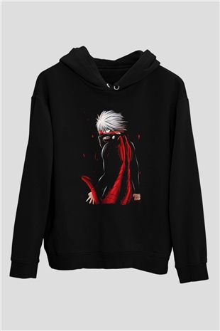 Bleach Baskılı Unisex Siyah Hoodie