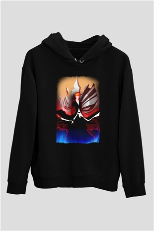 Bleach Baskılı Unisex Siyah Hoodie