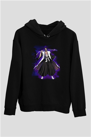 Bleach Baskılı Unisex Siyah Hoodie