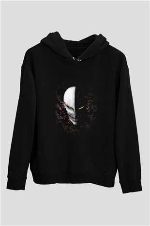 Bleach Baskılı Unisex Siyah Hoodie