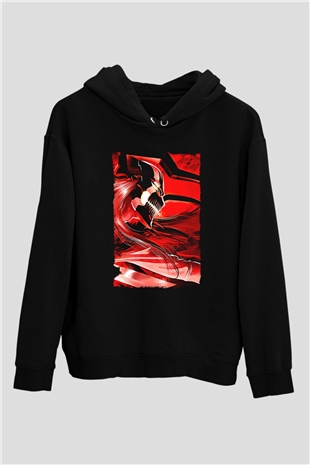 Bleach Baskılı Unisex Siyah Hoodie