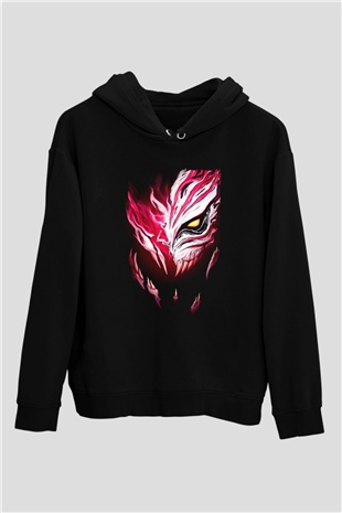 Bleach Baskılı Unisex Siyah Hoodie