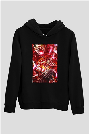 Bleach Baskılı Unisex Siyah Hoodie