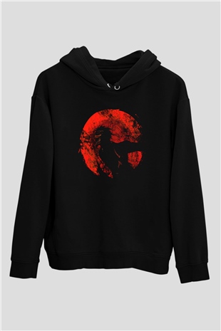 Bleach Baskılı Unisex Siyah Hoodie
