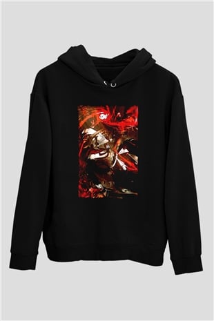 Bleach Baskılı Unisex Siyah Hoodie