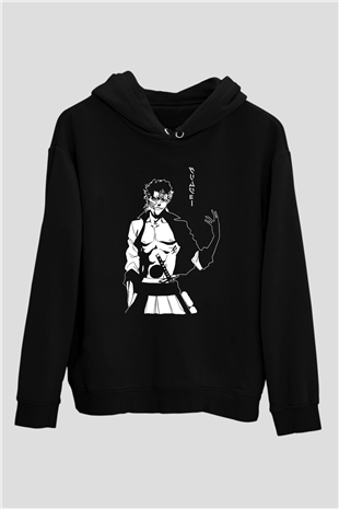 Bleach Baskılı Unisex Siyah Hoodie