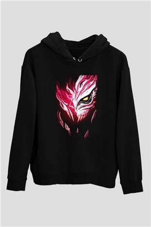 Bleach Baskılı Unisex Siyah Hoodie