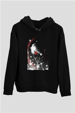 Bleach Baskılı Unisex Siyah Hoodie