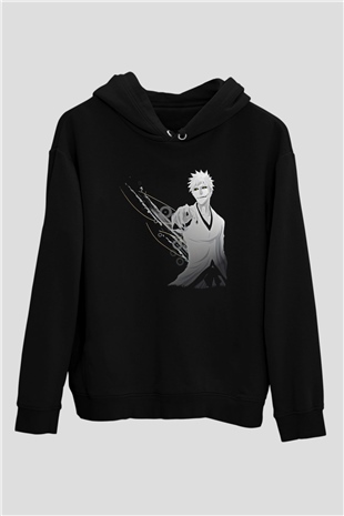 Bleach Baskılı Unisex Siyah Hoodie