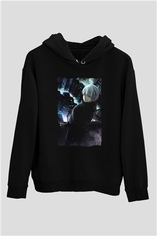 Bleach Baskılı Unisex Siyah Hoodie
