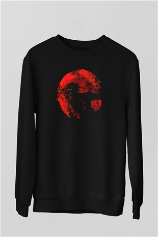 Bleach Baskılı Unisex Siyah Sweatshirt