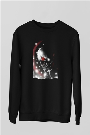 Bleach Baskılı Unisex Siyah Sweatshirt