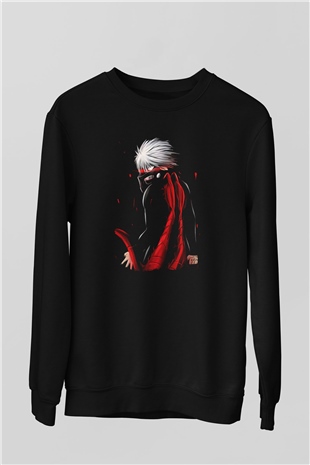 Bleach Baskılı Unisex Siyah Sweatshirt
