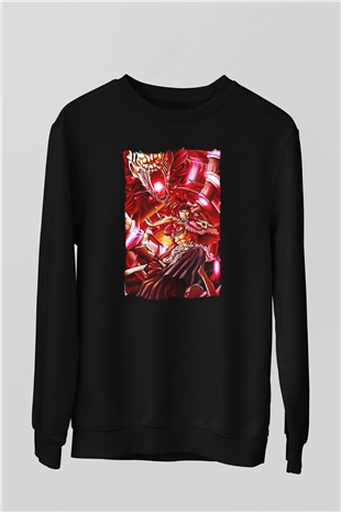 Bleach Baskılı Unisex Siyah Sweatshirt