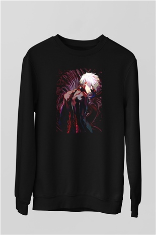 Bleach Baskılı Unisex Siyah Sweatshirt