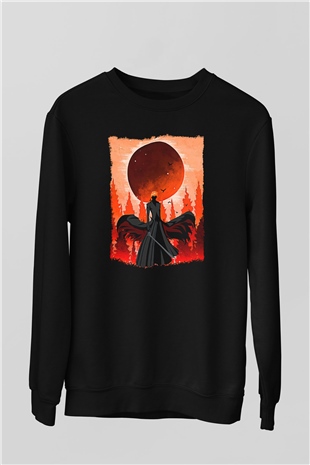 Bleach Baskılı Unisex Siyah Sweatshirt