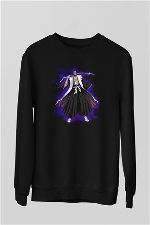 Bleach Baskılı Unisex Siyah Sweatshirt