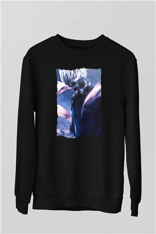 Bleach Baskılı Unisex Siyah Sweatshirt