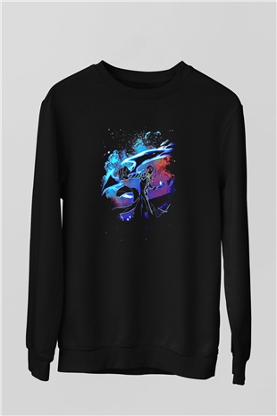 Bleach Baskılı Unisex Siyah Sweatshirt