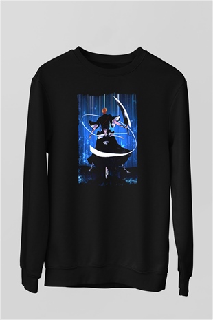 Bleach Baskılı Unisex Siyah Sweatshirt