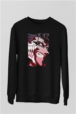 Bleach Baskılı Unisex Siyah Sweatshirt
