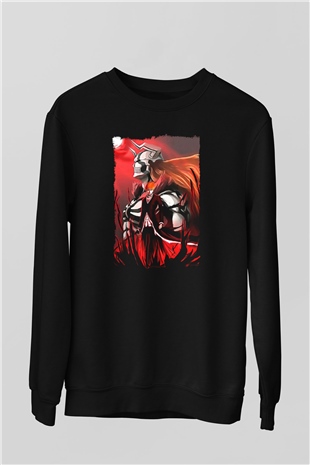 Bleach Baskılı Unisex Siyah Sweatshirt
