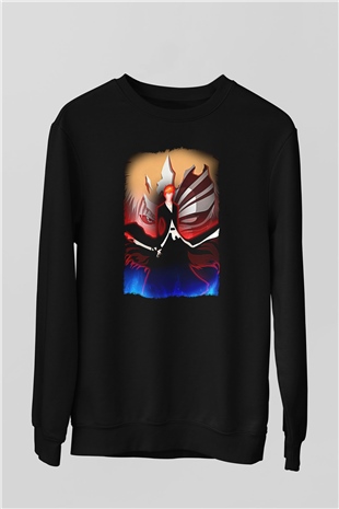 Bleach Baskılı Unisex Siyah Sweatshirt