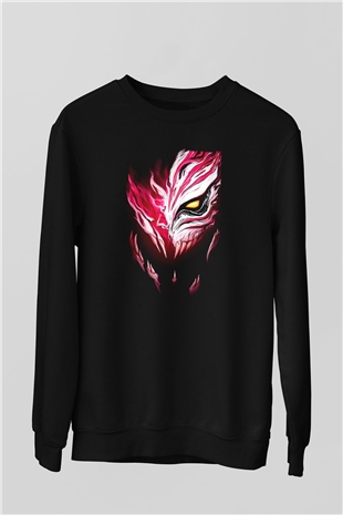 Bleach Baskılı Unisex Siyah Sweatshirt