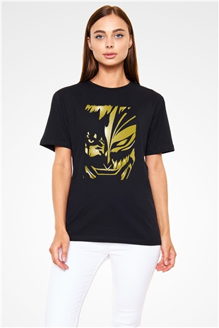 Bleach Baskılı Unisex Siyah Tişört - Tshirt