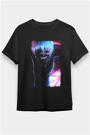 Bleach Baskılı Unisex Siyah Tişört - Tshirt