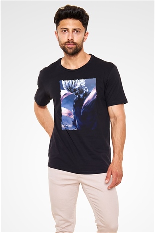 Bleach Baskılı Unisex Siyah Tişört - Tshirt