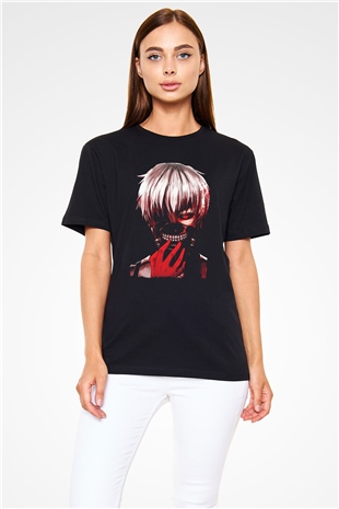 Bleach Baskılı Unisex Siyah Tişört - Tshirt