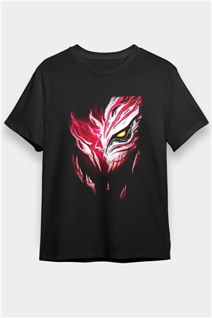 Bleach Baskılı Unisex Siyah Tişört - Tshirt